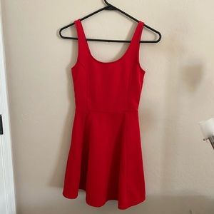 Red skater dress